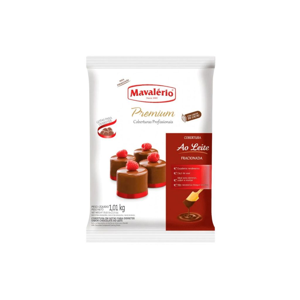 Mavalério Gotas Cobertura Sabor Chocolate Ao Leite 1,01Kg – Cobertura para Sobremesas e Banhos em Oferta na Shopee