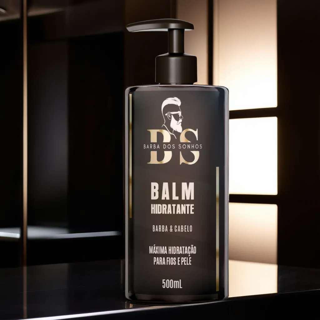 Kit Barba Barbudão Balm 500ML, Shampoo 1L Óleo Barba Dos Sonhos