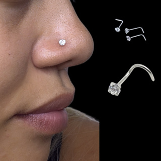 Piercing Nariz Ponto de Luz Redondo 3MM Prata925 em Oferta na Shopee