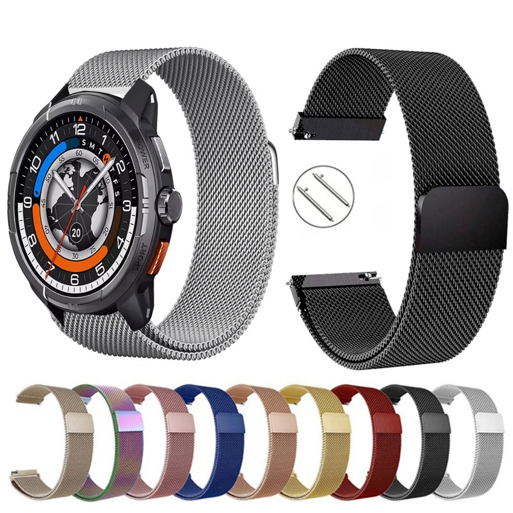 Pulseira de 22mm milanesa aço inox para Smartwatch Haylou Solar Ultra de Engate Rapido  Pronta entrega no Brasil