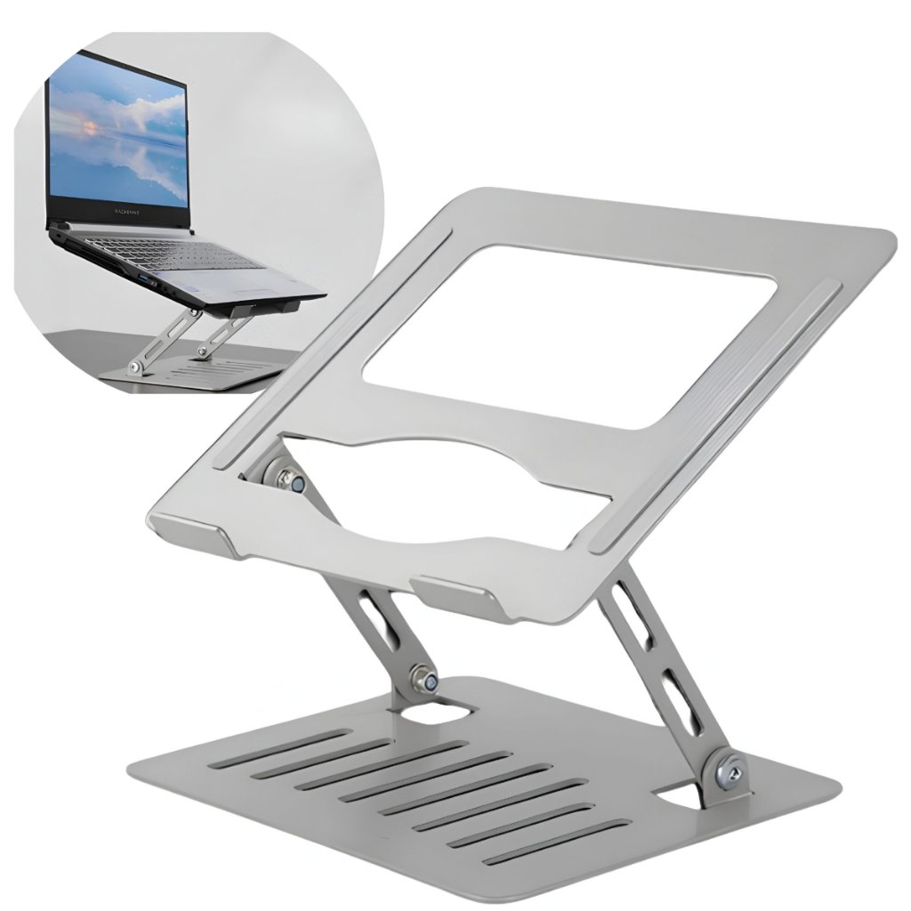 Suporte Apoio Notebook Articulado Alumínio 12 A 17 Polegadas Base De Mesa Dobrável