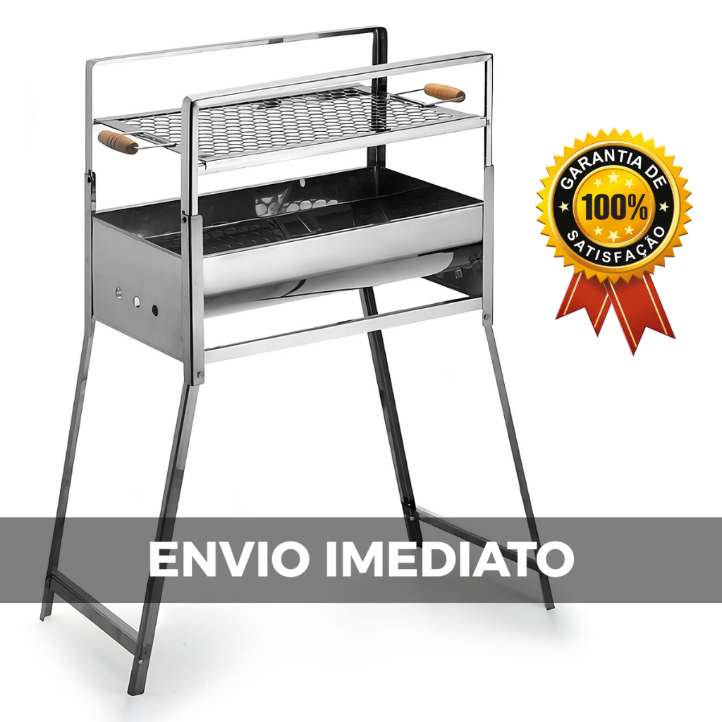 Churrasqueira A Carvão Grande Portatil Carne Peixe Frango Linguiça Churrasco em Oferta na Shopee