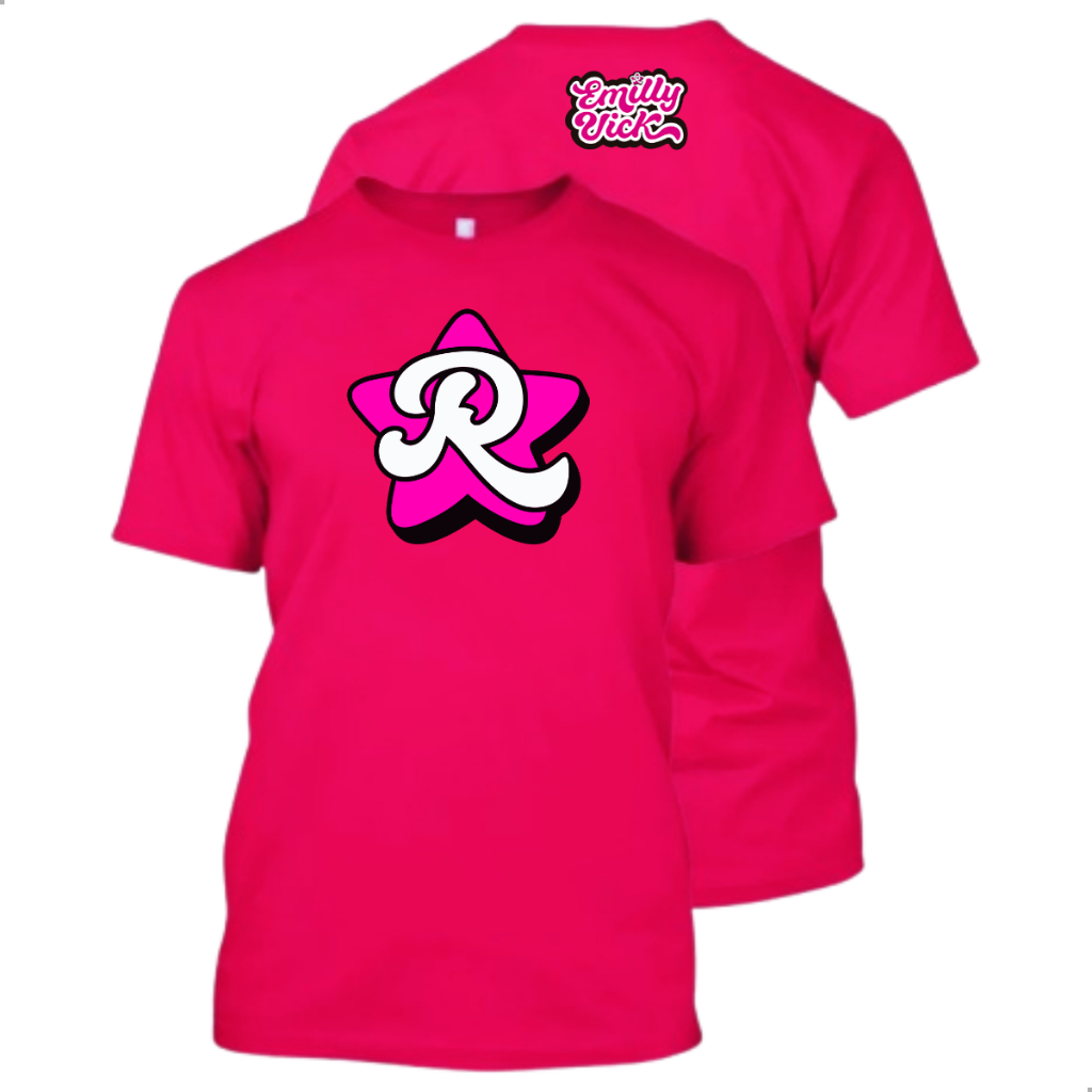Camiseta Emilly Vick Youtuber Turma dos Rosas Chiclete Juvenil Festa Presente Aniversario Meninas Pink Show Dos Rosas