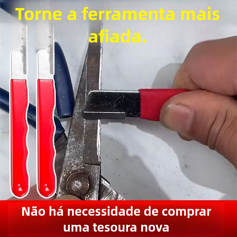 Afiador Profissional de Facas Aço Tungstênio Pedra Diamantada Lâminas Tesoura Jardinagem Cabo Antiderrapante