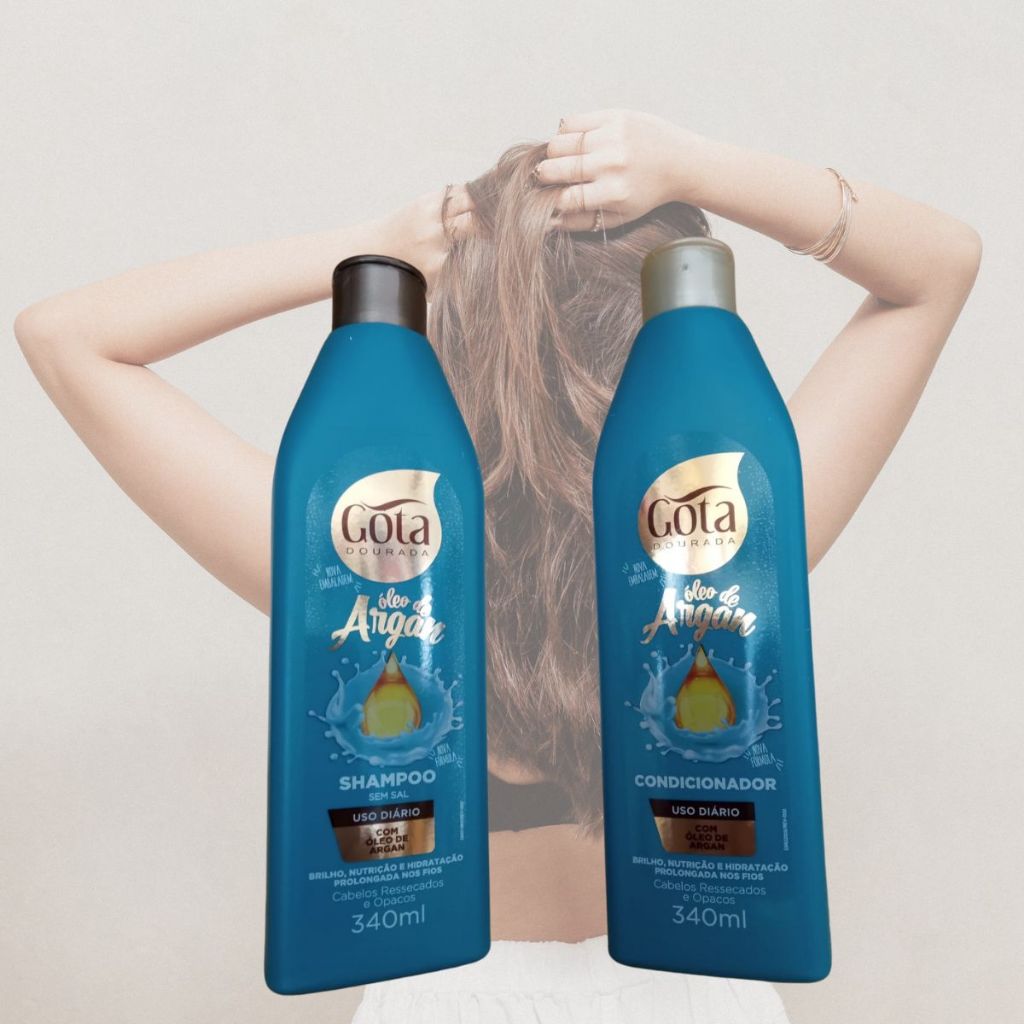 KIT GOTA DOURADA ARGAN RESTAURAÇÃO DOS FIOS TRATAMENTO CAPILAR - ARGAN OU COCO