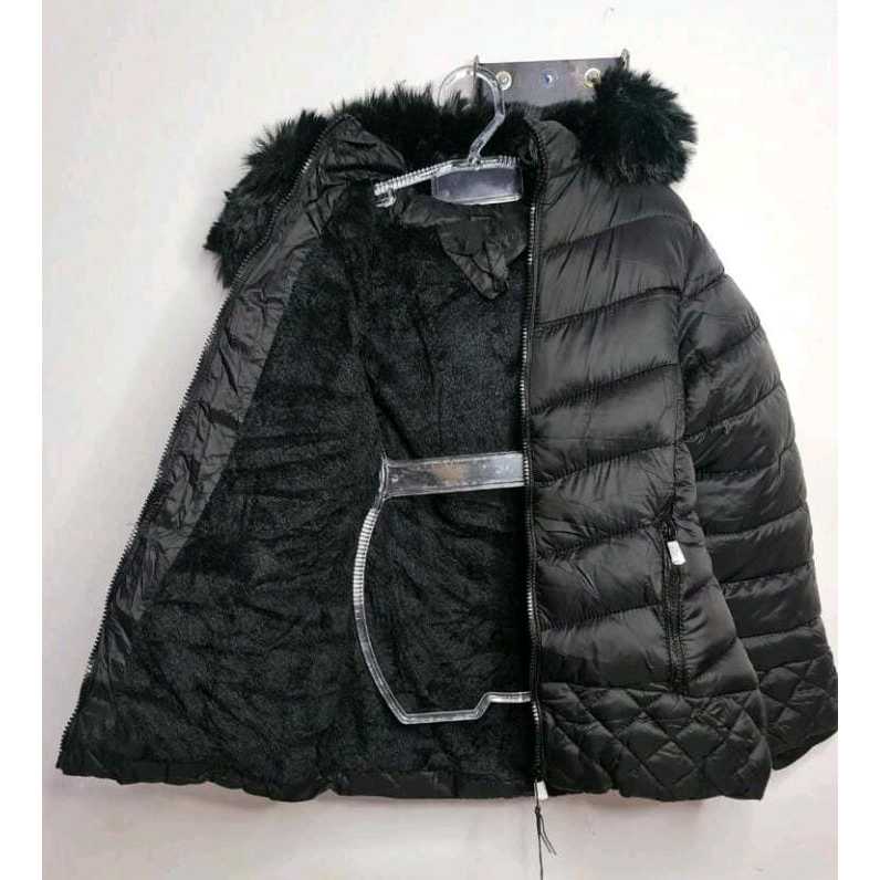 Jaqueta Infantil Juvenil Menina Parka Com Zíper Sobre Tudo inverno criança