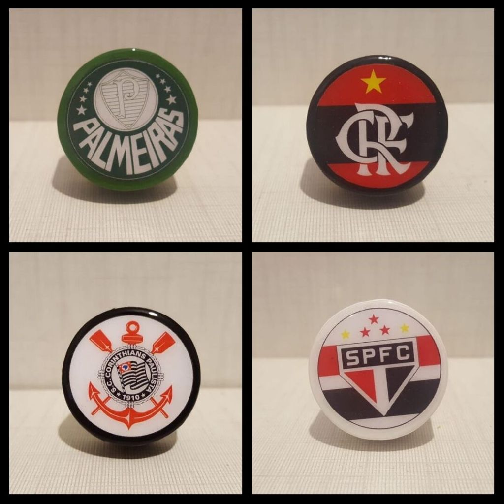 Puxadores de Móveis com Tema time futebol, Corinthians, São Paulo, Grêmio, Palmeiras ou outros times, pedir via chat