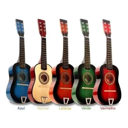 Mini Violão Acústico Palheta Crianças Infantil Corda em Oferta na Shopee