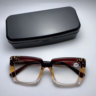 Óculos Com grau Para Perto Leitura Descanso Moderno Chique Grande Feminino Gradiente Marrom em Oferta na Shopee