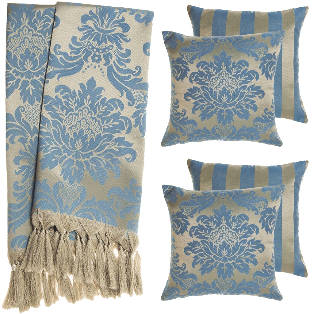 1 Manta para Sofá 210x140 + 4 Capas para Almofadas - Várias Cores em Oferta na Shopee