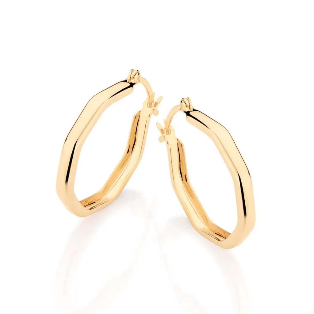 Argola Feminina Rommanel Design Lindo Diferente Banhada A Ouro 18k