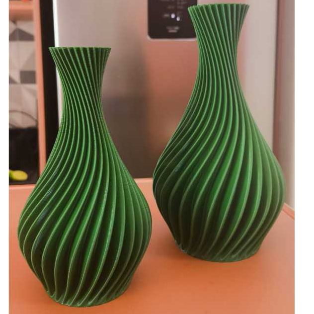 Kit 02 Vasos Decorativo - Verde 18cm x 15cm