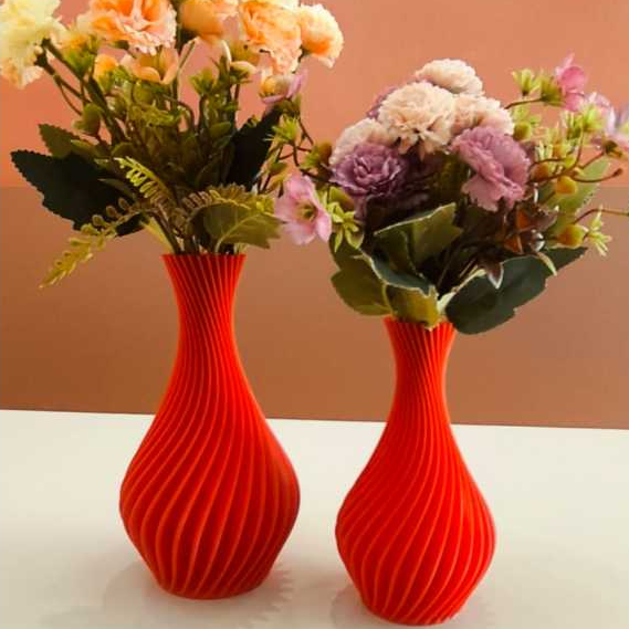 Kit 02 Vasos Decorativo - Vermelho