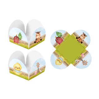 Forminhas 4 Pétalas Fazendinha Menino Festas Aniversários em Oferta na Shopee