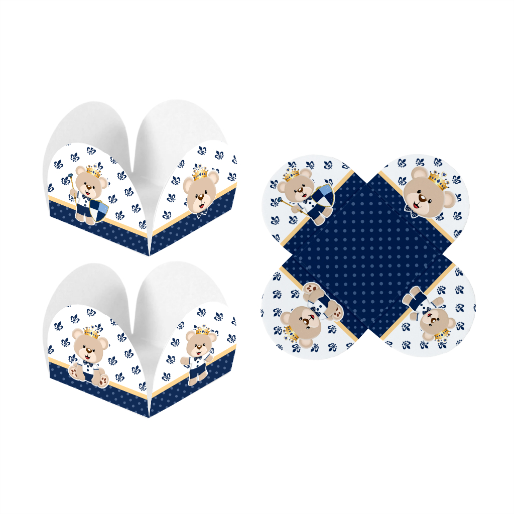 Forminhas 4 pétalas Principe Urso Festas Aniversários em Oferta na Shopee