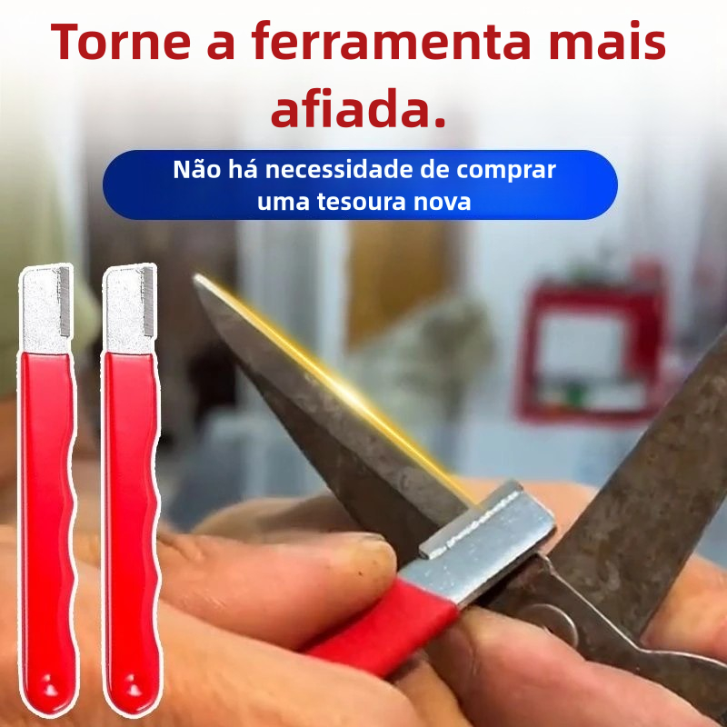 Imagem Afiador Profissional de Facas Aço Tungstênio Pedra Diamantada Lâminas Tesoura Jardinagem Cabo Antiderrapante