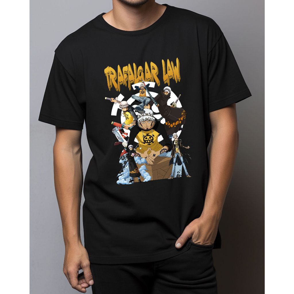 Camiseta Anime Seriado One Piece Trafalgar Law Luffy 2025 Camisa Infantil Blusa 100% Algodão Infantil Menino Menina