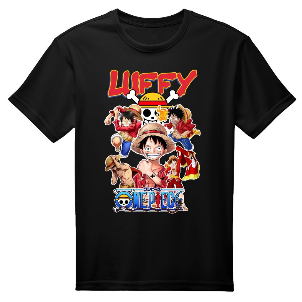 Camiseta Anime Serie Seriado Japones One Piece Luffy 2025 Camisa Infantil Blusa 100% Algodão Infantil Menino Menina