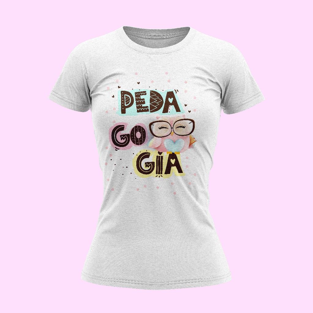 Camisa PROFISSÃO PEDAGOGIA BRANCA Camiseta uniforme para trabalhar PEDAGOGIA