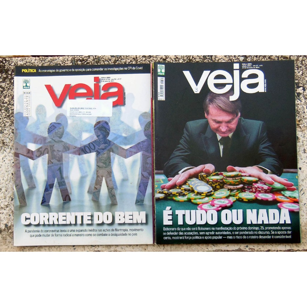 2 Revistas Veja 2736 e 2881 Kiss Gene Simmons Paul Stanley Anitta - 2021 e 2024