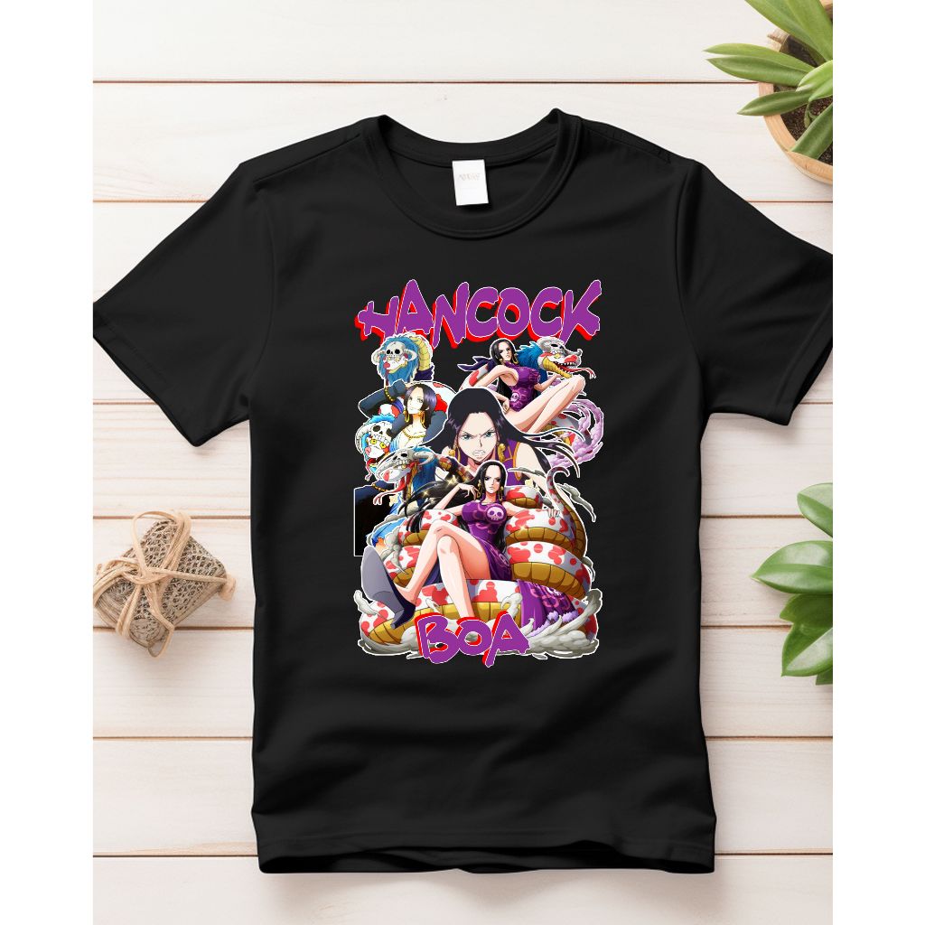 Camiseta Anime Seriado One Piece Hancock Luffy 2025 Camisa Infantil Blusa 100% Algodão Infantil Menino Menina