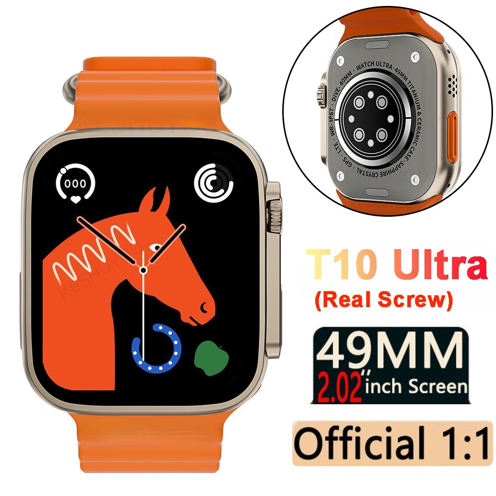 2025 Smartwatch T10 Ultra  2025 Nova Série 9 SmartWatch 2.09 Inch HD 49mm Bluetooth Com Calculadora