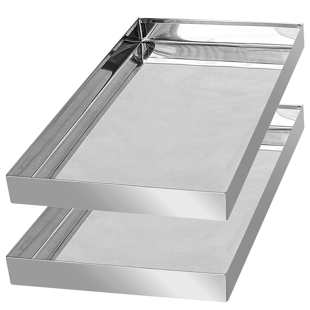 Bandeja Inox 70x50x4cm Para Açougue Expositora Freezer Padaria