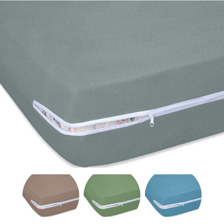 Capa Colchão Solteiro Com Zíper Malha 100% Algodão em Oferta na Shopee