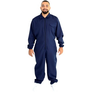 Macacão De Trabalho Oxford - Azul Marinho - Preto - Vermelho - Chumbo - Royal em Oferta na Shopee