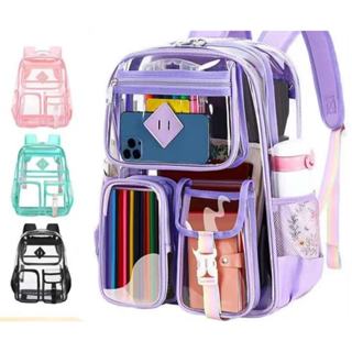 Mochila De PVC Transparente À Prova D'água Bolsa De Armazenamento De Grande Capacidade Estudante Viagem em Oferta na Shopee