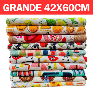 Kit 10 Pano De Prato Grande Atoalhado Felpudo em Algodao 42x60cm em Oferta na Shopee
