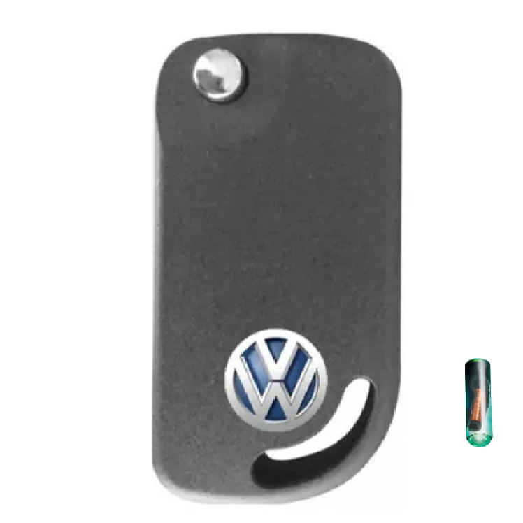 Chave Canivete Vw Volks Volkswagen Seca Sem Botão Lisa Oca + Chip T42