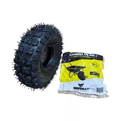 Kit Pneu 4.10 X 3.50 Aro 4 + Camara Mini Quadriciclo Skate
