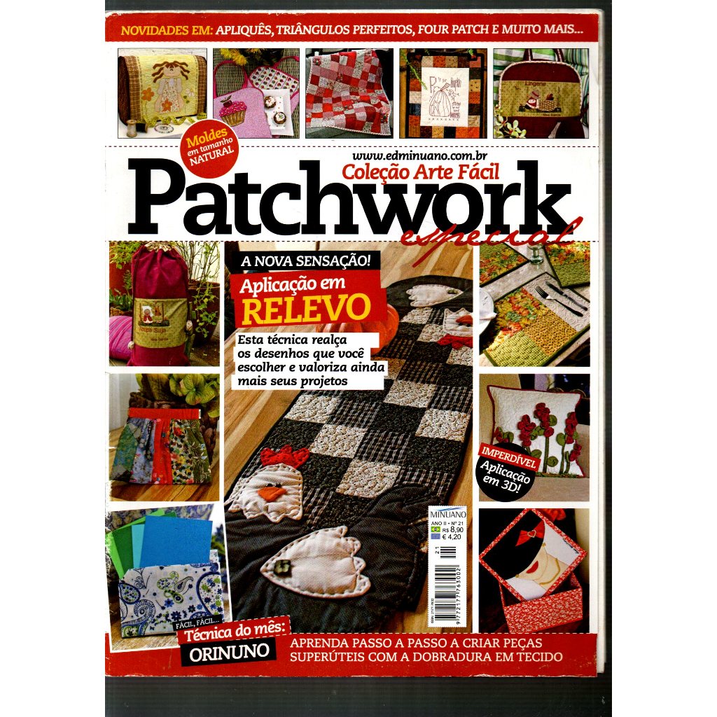 Revista Patchwork Coleção Arte Fácil, Ano 2, N 21