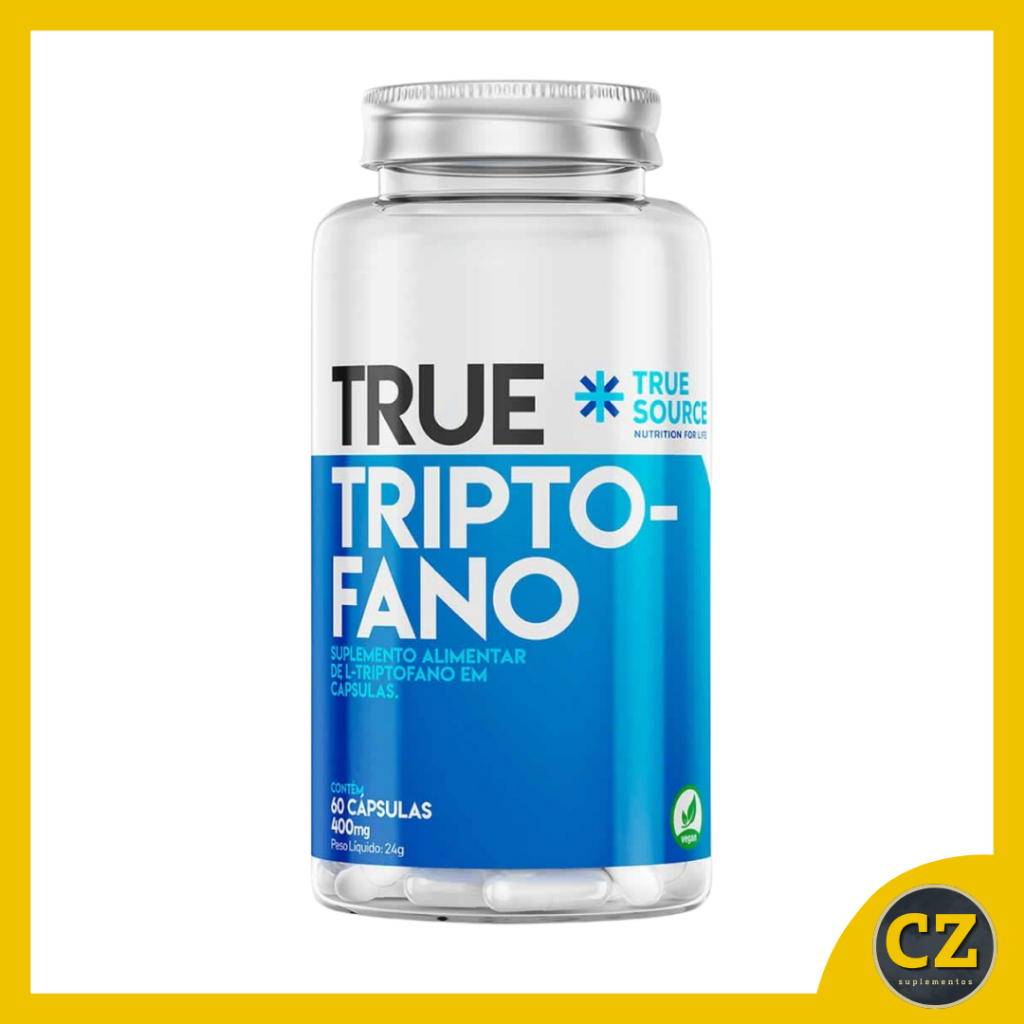 True Triptofano 400mg (60 Cápsulas) - True Source em Oferta na Shopee