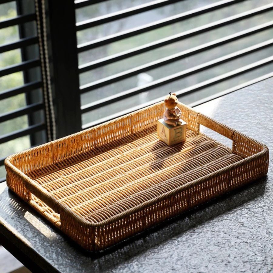 Kit Bandejas Organizadoras Multiuso Retangular Cesto para servir Café Frios Petiscos Casa Cozinha