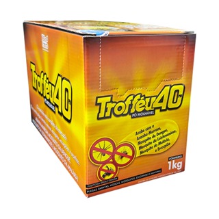 Caixa de Inseticida Trofféu 40PM em pó Saco de 40g Aranha Marrom / Escorpião em Oferta na Shopee