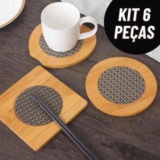 Kit Descanso de Panela Bambu Apoio Panela Porta Panela Suporte de Panela