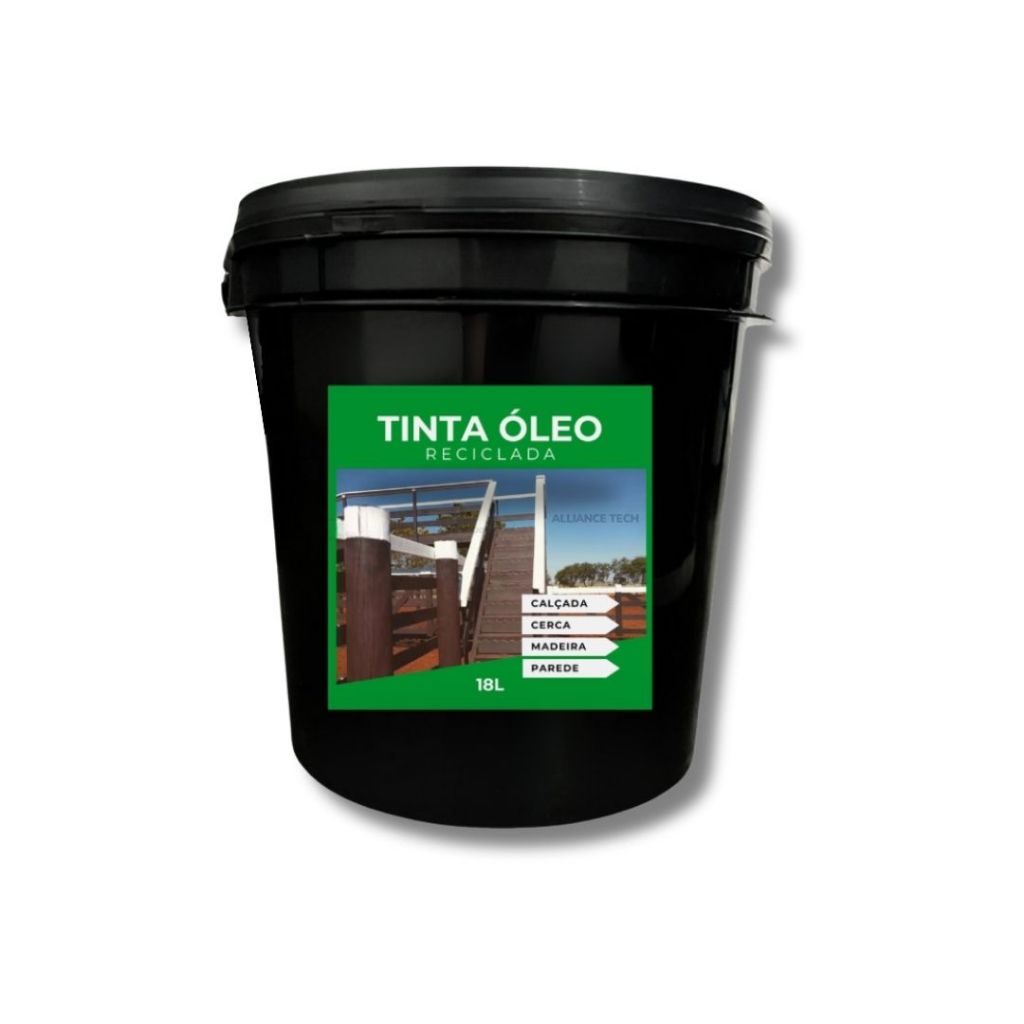 Tinta Óleo Reciclada 18L Para Ferro Madeira Portão Curral Resistente Sol Chuva Contra Ferrugem