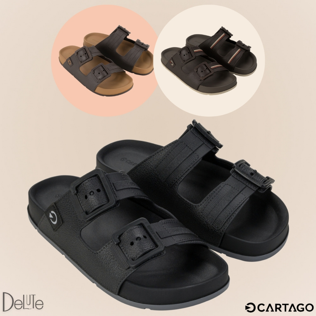 Chinelo Slide Cartago Milão II com Fivelas Birken Modelo Slide Ultra Confortável Moda Masc...