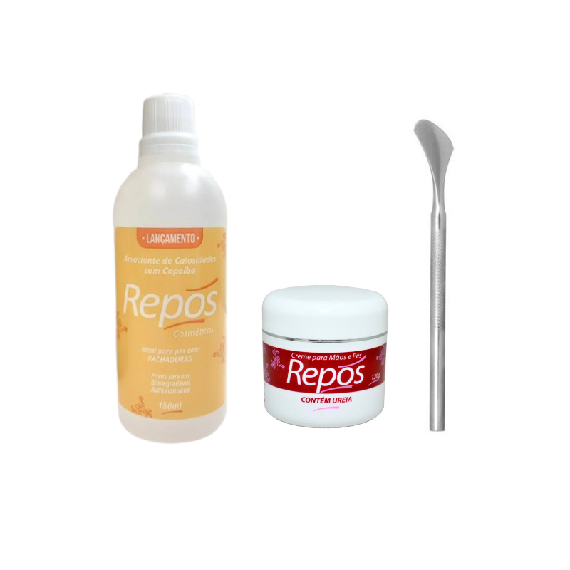 Kit Amaciante Calosidades com Copaiba 150ml P/ Rachaduras + Creme Hidratante 120g + Espatula 222 em Oferta na Shopee