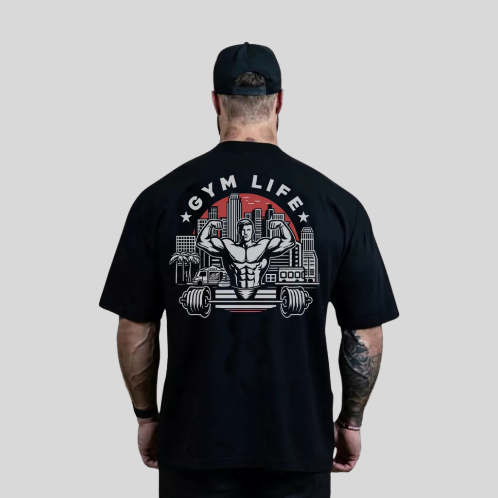 Camiseta Streetwear 100% Algodão Academia Treino Moda Fit Oversized Over Camisão Confortável