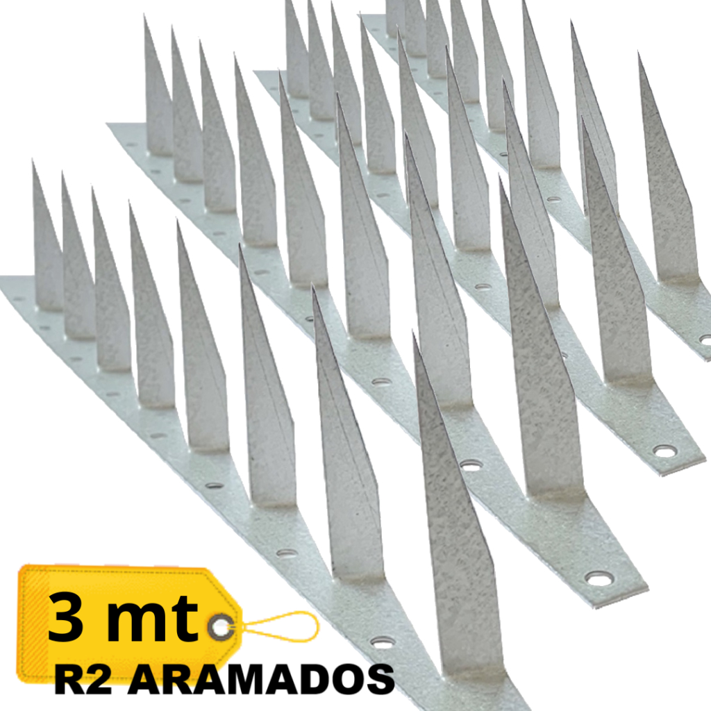 Lança de Muro Perfurante Para Segurança Residencial 3, 6 ou 10 Metros Modelo Mandibula Simples em Oferta na Shopee