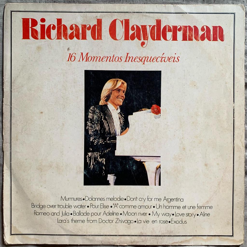 Disco de Vinil LP - Richard Clayderman - 16 Momentos Inesqueciveis 1980