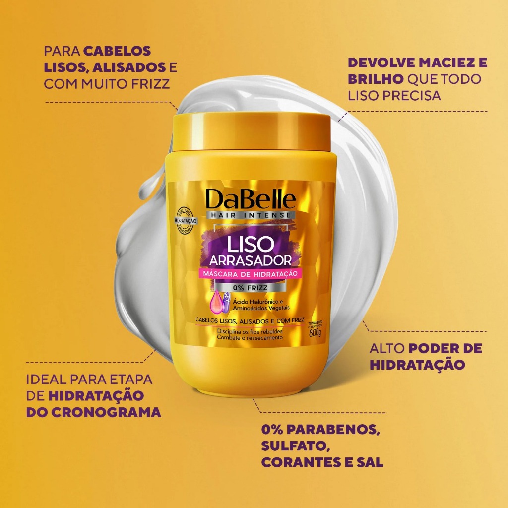 DaBelle Máscara 800g Liso Arrasador