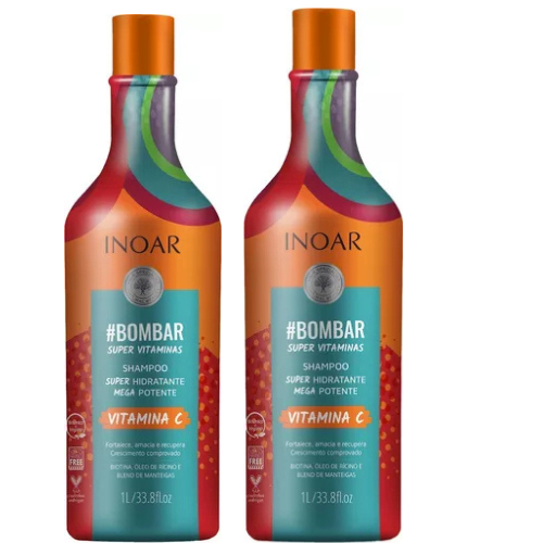 Kit Inoar 2 Shampoos Bombar 1L