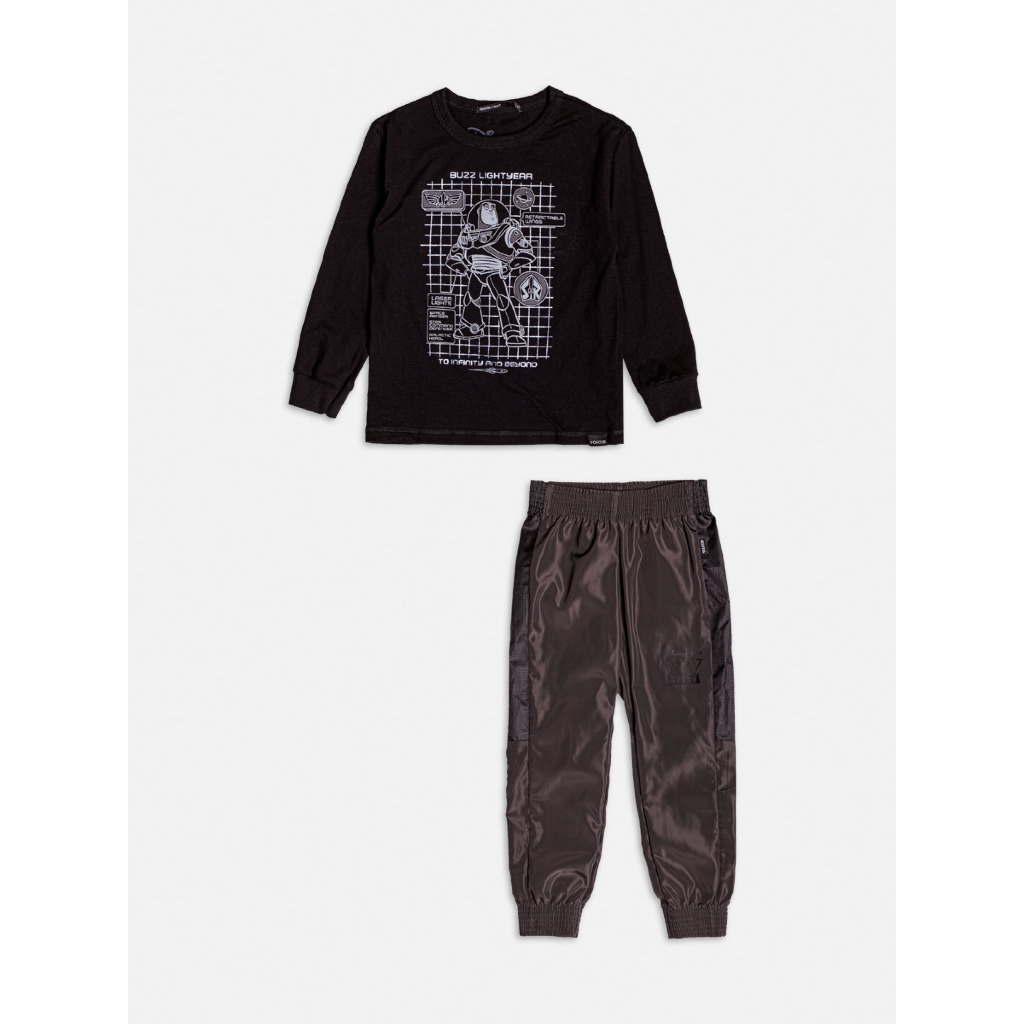 CONJUNTO T-SHIRT MANGA LONGA E CALÇA EM NYLON BUZZ LIGHTYEAR YOUCCIE