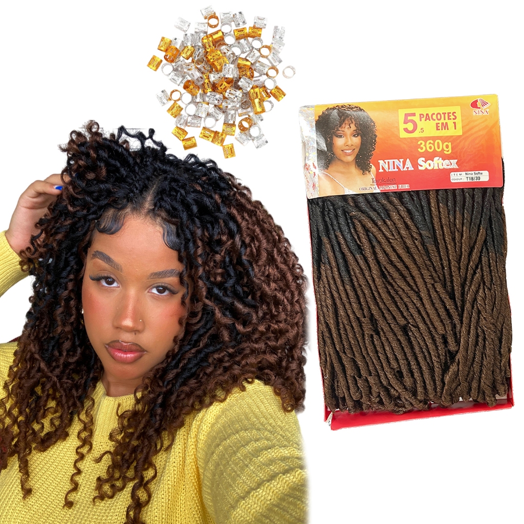 Cabelo Nina Softex Original Pacotão 5&1 Cabeça Volumosa 360g em Oferta na Shopee