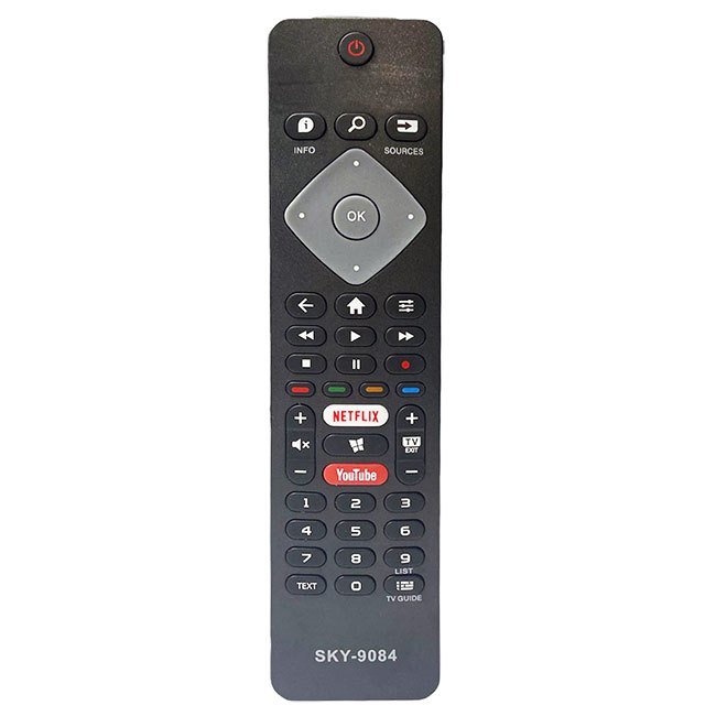 CR-3316 Controle Remoto Compatível TV Philips Smart LED 4K 50PUG6654/55PUG6654/58PUG6654 – Sky-9084