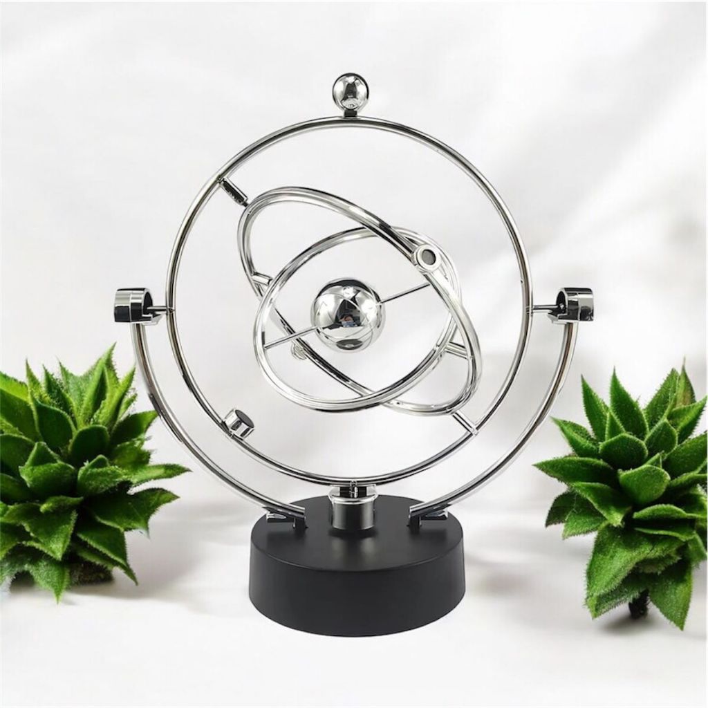 Pêndulo Cinético Orbital Cosmos A Pilhas Rotativo Decoraçao